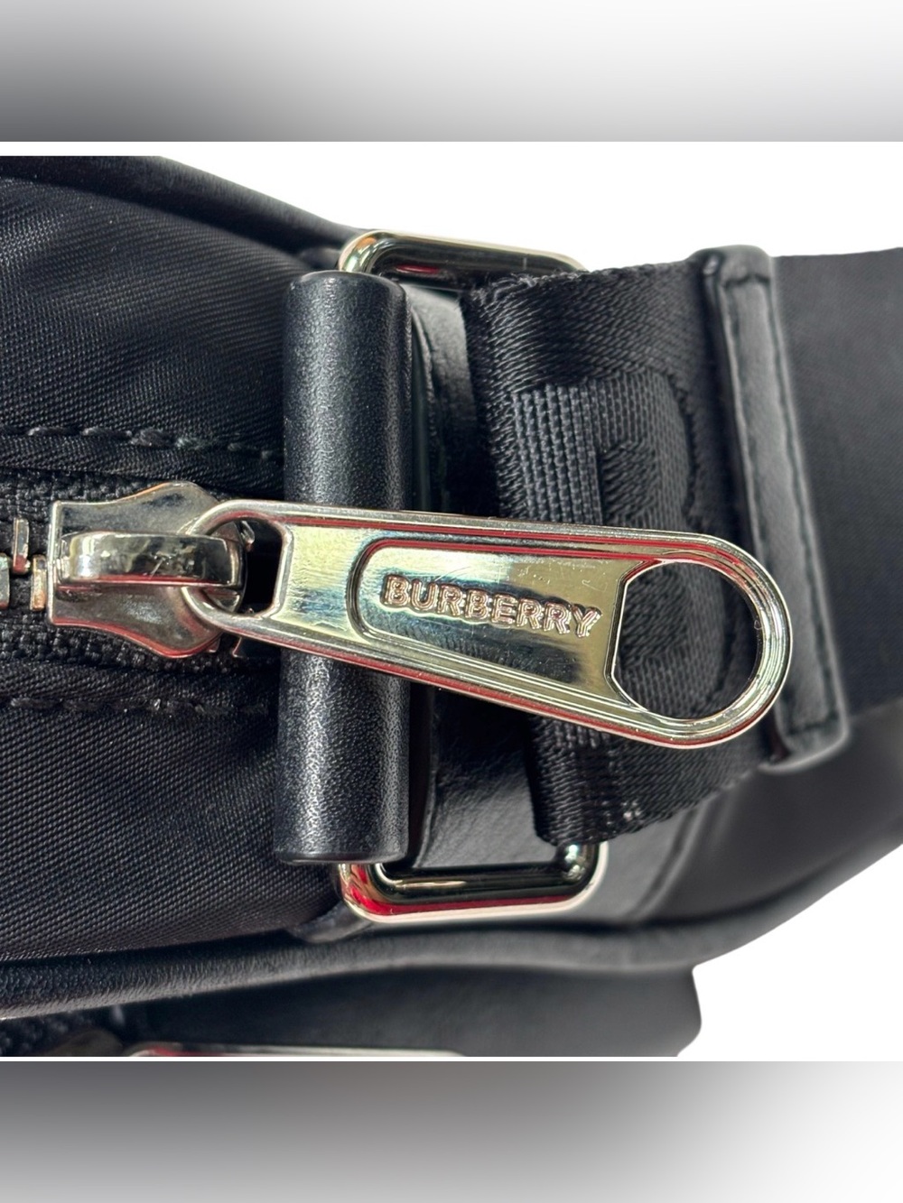 Burberry Black Logo Crossbody Bag with Adjustable Strap Authentic - Picture 8 of 10